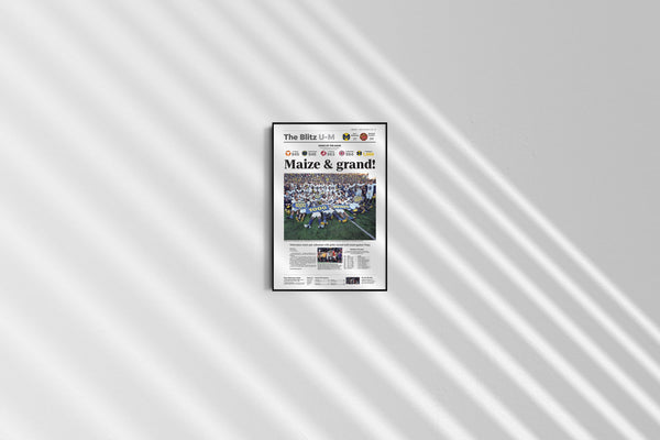 Michigan Wolverines 1,000th Win Front Page Wall Art
