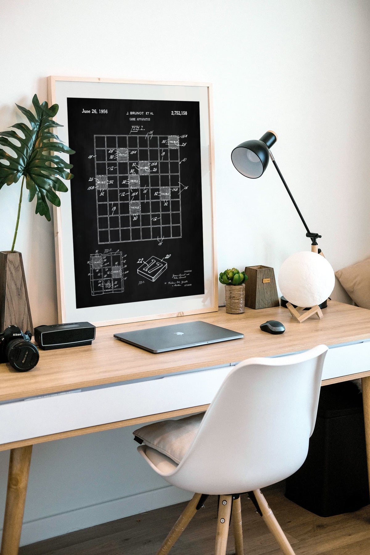 Scrabble Patent Wall Art - Chalkboard
