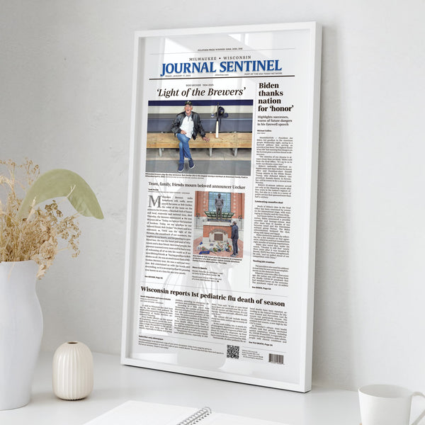 Bob Uecker Light of the Brewers Front Page
