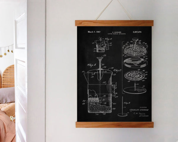 Coffee French Press Patent Poster