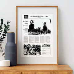 Kentucky Derby Secretariat Front Page Wall Art Cover