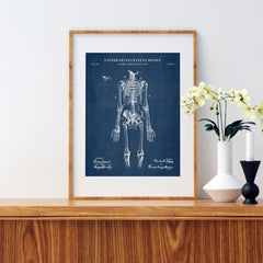Anatomical Skeleton Patent Wall Art - Blueprint Cover