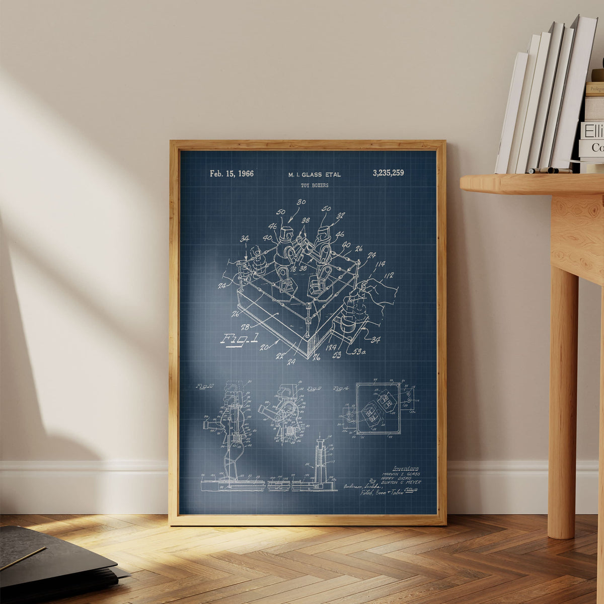 Rock 'Em Sock 'Em Robot Patent Wall Art - Blueprint