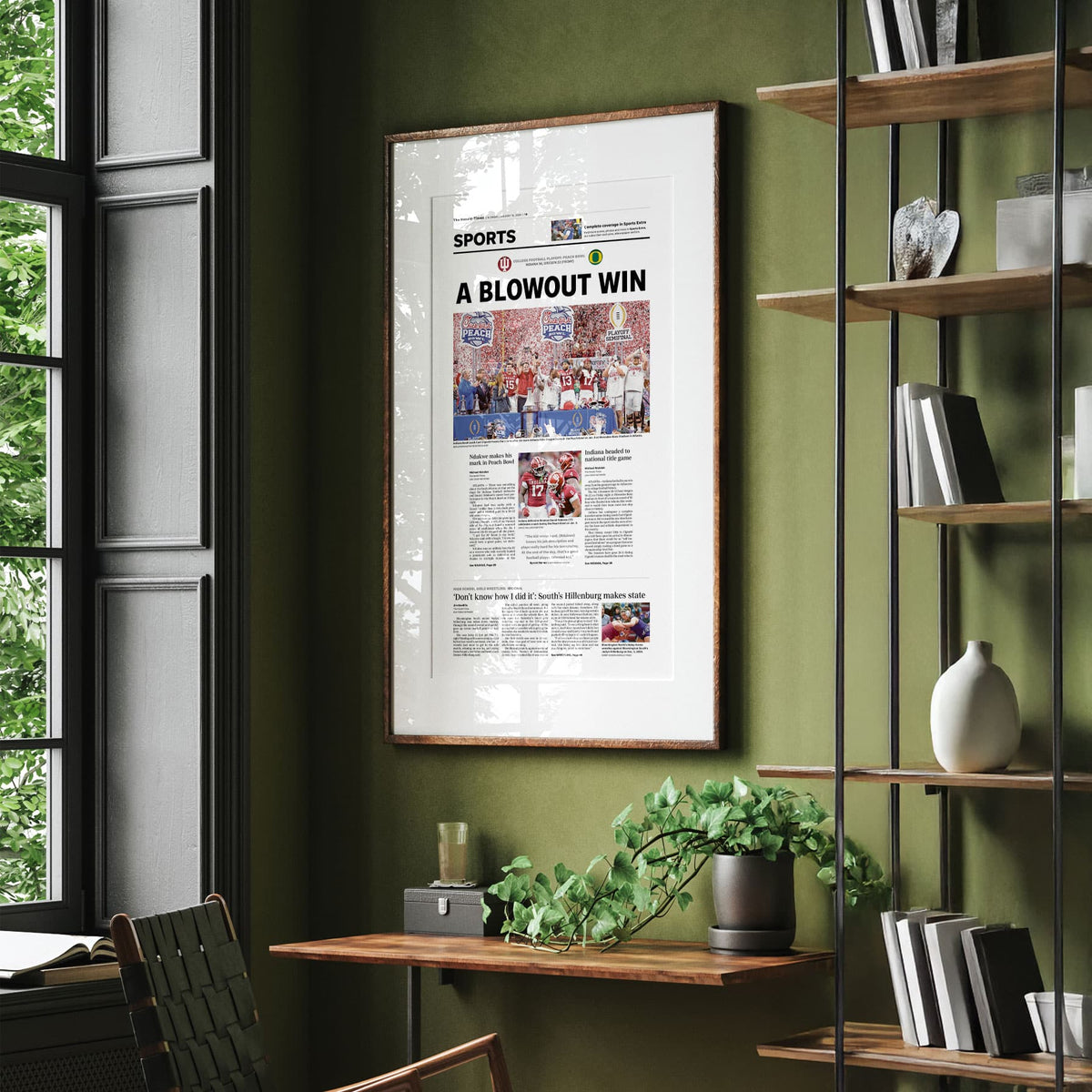 Indiana Football Peach Bowl Champs Front Page Wall Art