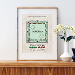 Monopoly Board Game Patent Wall Art