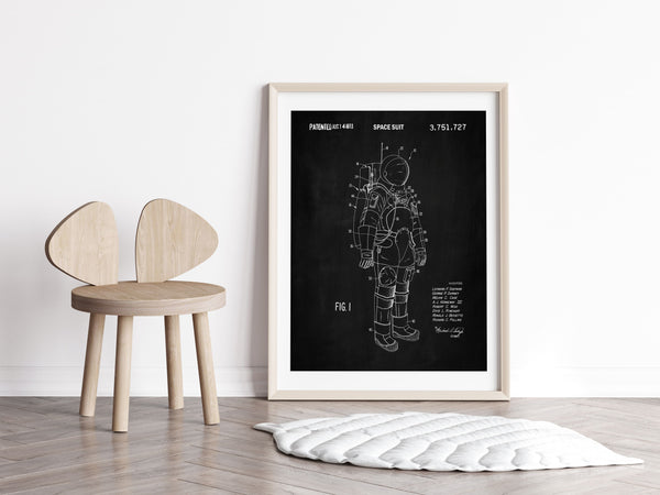 Space Suit Patent Wall Art