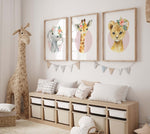 Lion Baby Animal Watercolor Wall Art