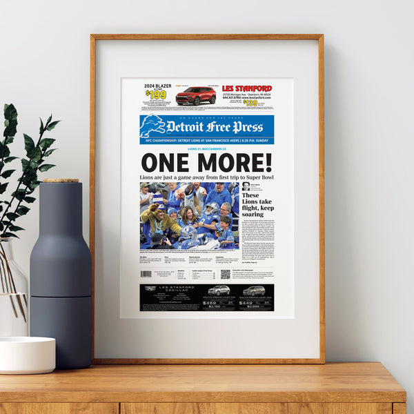 Detroit Lions One More Front Page Wall Art