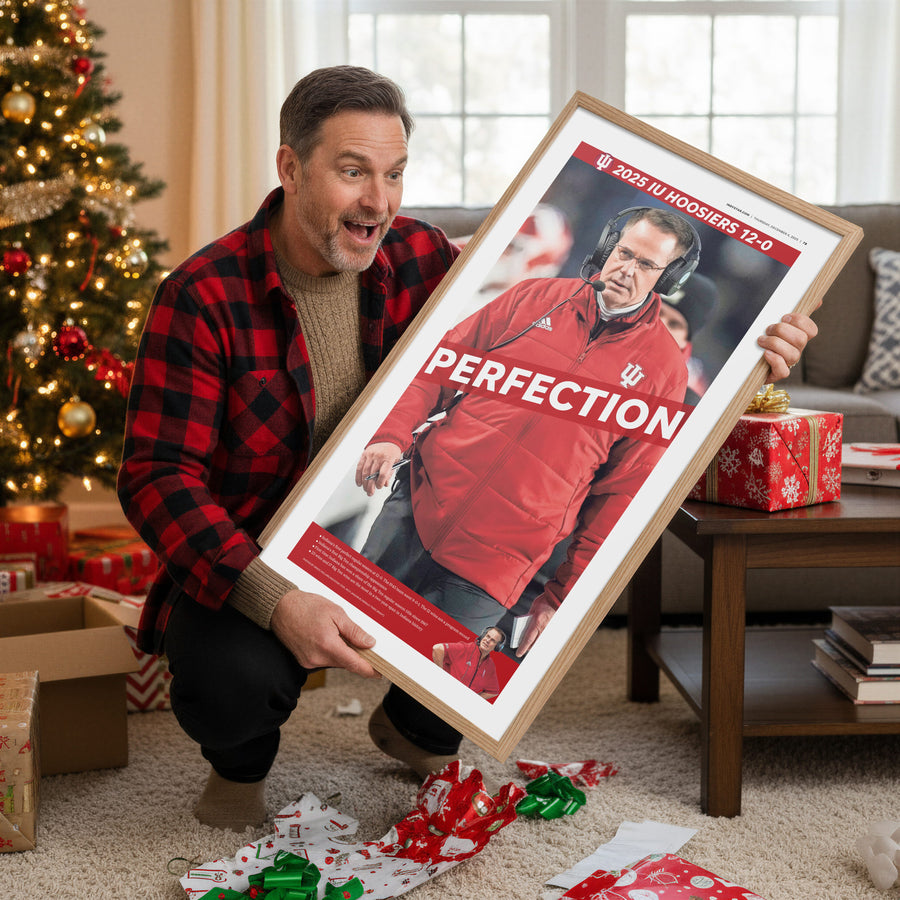 Indiana Football Perfection 2025 Front Page Wall Art