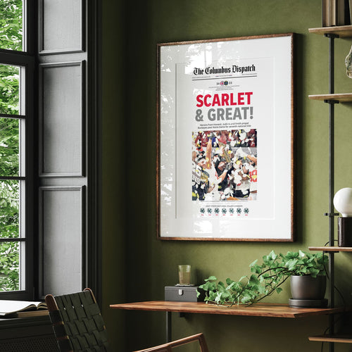 Ohio State Scarlet & Great! Seven National Championships Front