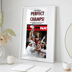 The State's South Carolina Women's Basketball Perfect Champs Front Page Wall Art Cover