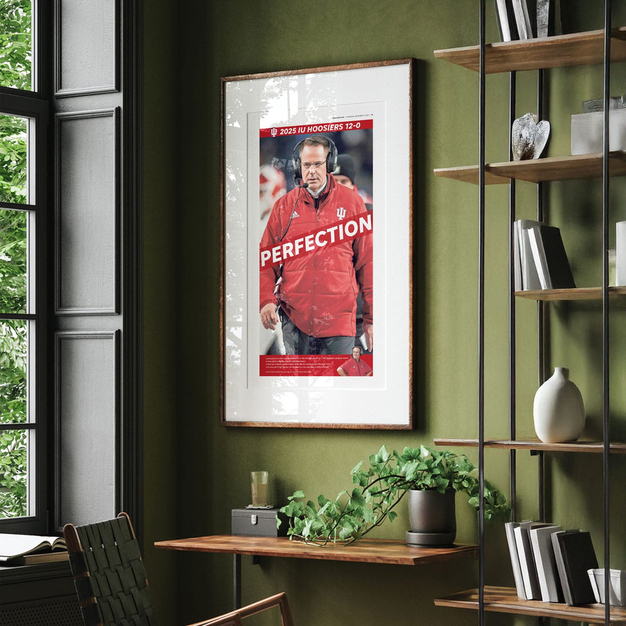 Indiana Football Perfection 2025 Front Page Wall Art
