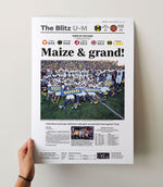 Michigan Wolverines 1,000th Win Front Page Wall Art