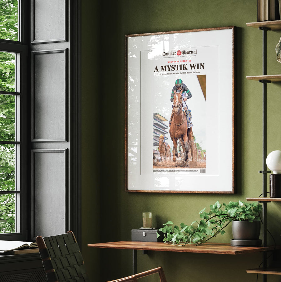 Kentucky Derby 150 Mystik Dan Front Page Wall Art