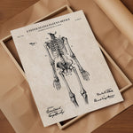 Anatomical Skeleton Patent Wall Art - Vintage Paper