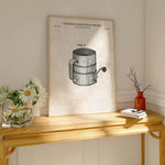 Flour Sifter Patent Wall Art