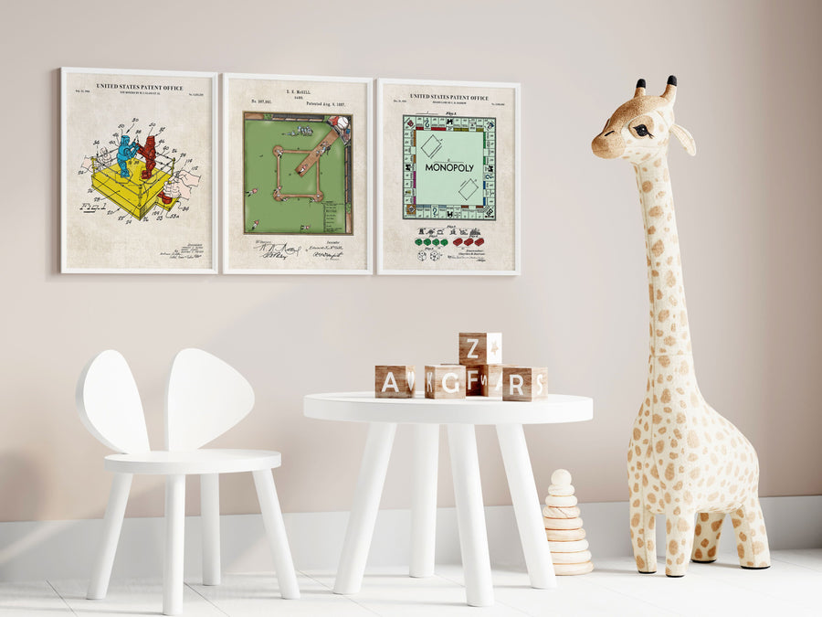 Rock 'Em Sock 'Em Robot Patent Wall Art - Color