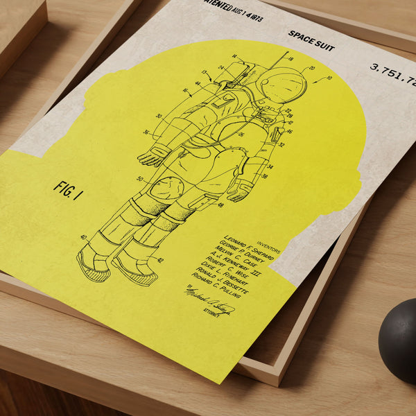 Space Suit Patent Wall Art