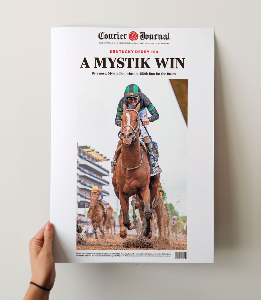 Kentucky Derby 150 Mystik Dan Front Page Wall Art