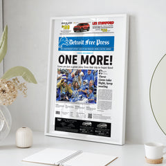 Detroit Lions One More Front Page Wall Art Cover