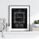 Monopoly Board Game Patent Wall Art