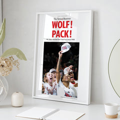 News & Observer's NC State Women's Basketball Wolf Pack Front Page Wall Art Cover