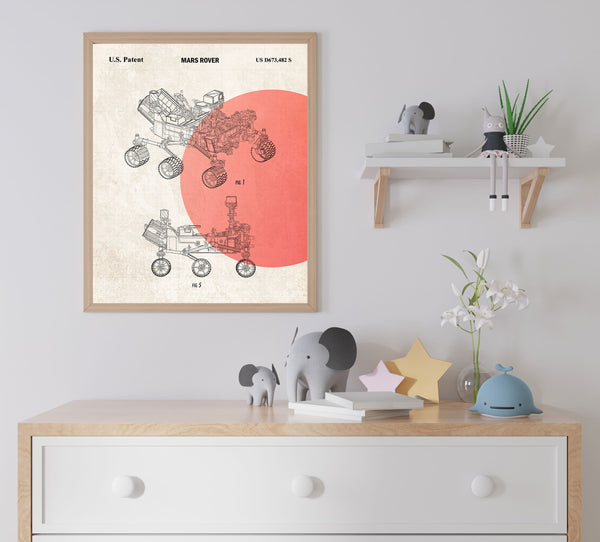 Mars Rover Patent Wall Art