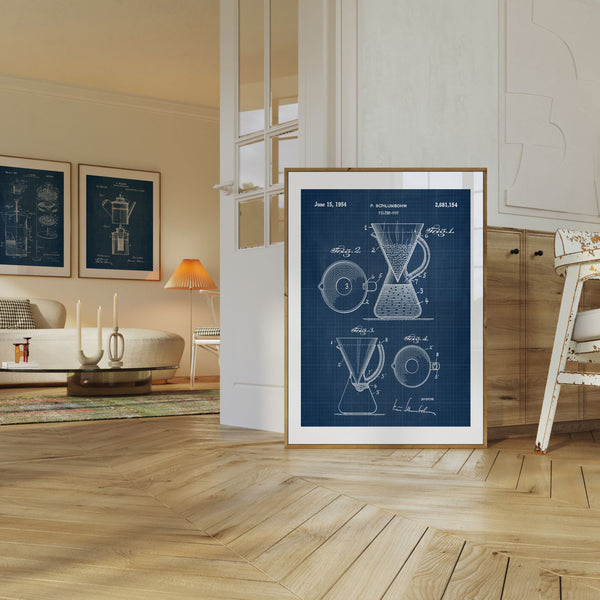 Pour-Over Coffeemaker Patent Poster