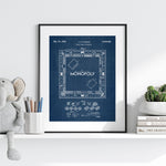 Monopoly Board Game Patent Wall Art