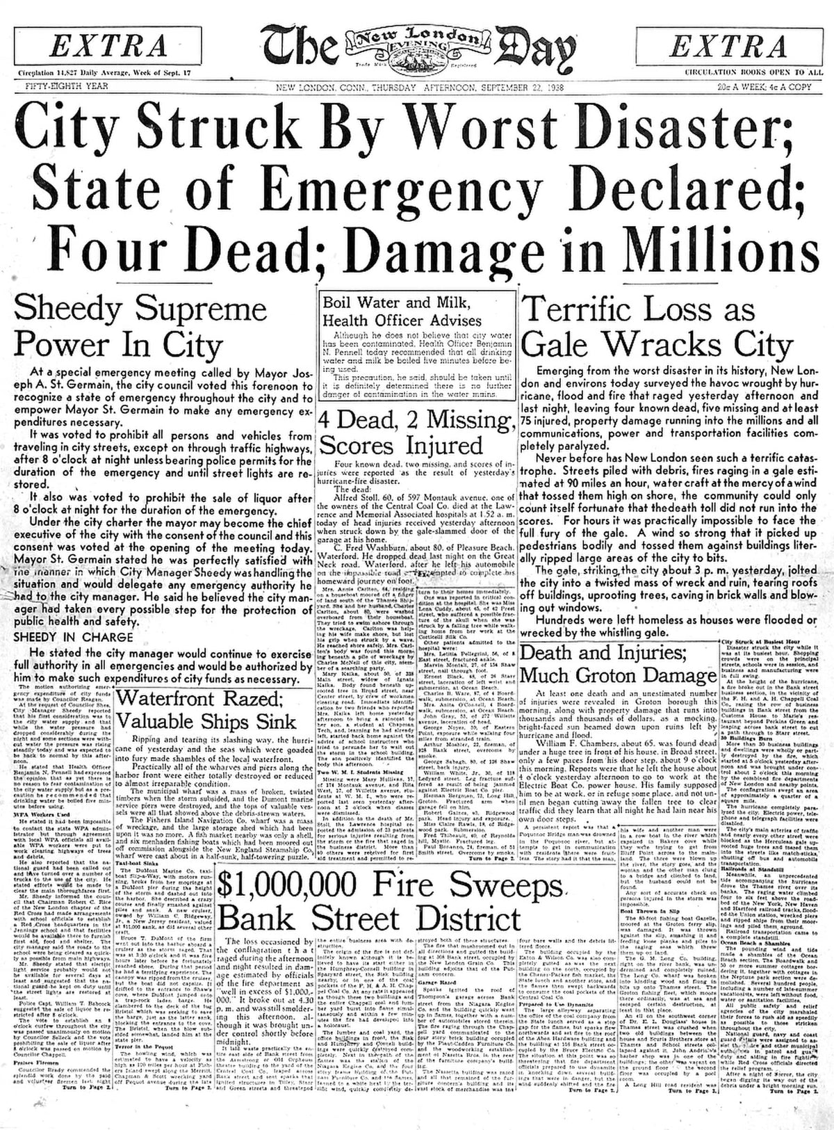 Front Page News: A Century of Big Stories in The Day, 1881-1981