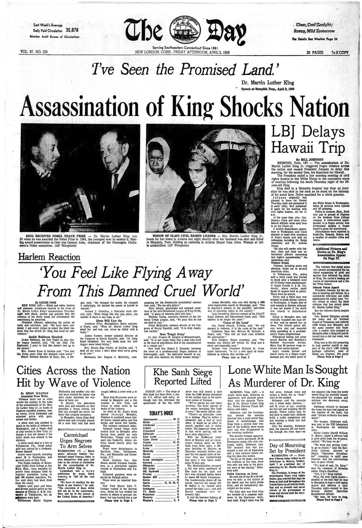 Front Page News: A Century of Big Stories in The Day, 1881-1981