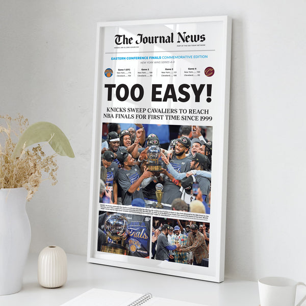 New York Knicks Eastern Conference Champs Too Easy Journal News Front Page Wall Art