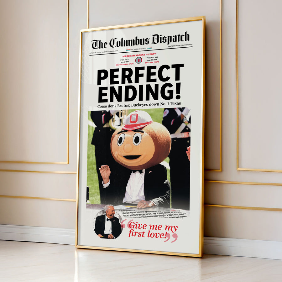 Lee Corso's Last Call Historic Columbus Dispatch Front Page