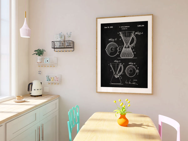 Pour-Over Coffeemaker Patent Poster