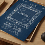 Monopoly Board Game Patent Wall Art