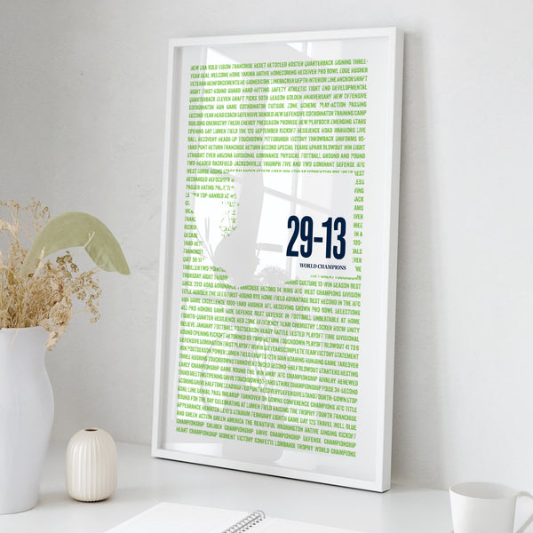 Seattle World Champions - Every Word Wall Art