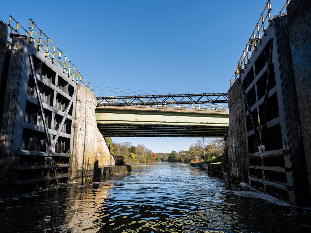 The Lock 60 historic site in Macedon sits just a few feet north of the Erie Barge Canal, or third version of the waterway that includes enlarged sections and different routes in places. Zach Krahmer / Syracuse University