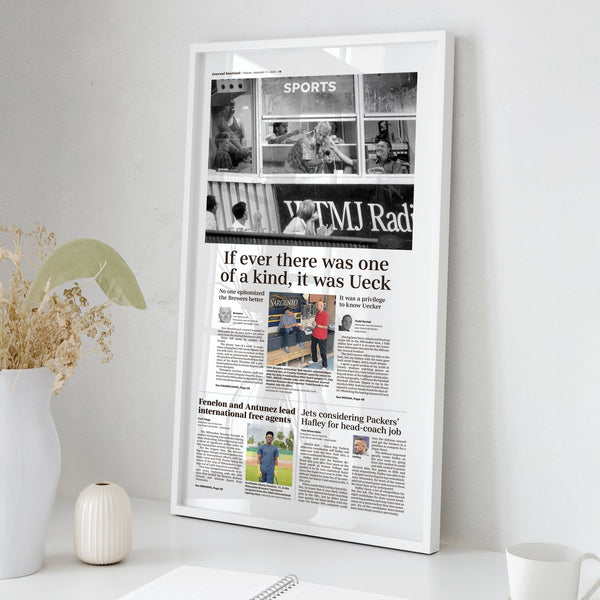Bob Uecker One of a Kind Tribute Front Page