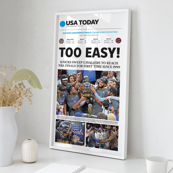 New York Knicks Eastern Conference Champs Too Easy USA TODAY Front Page Wall Art