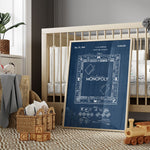 Monopoly Board Game Patent Wall Art