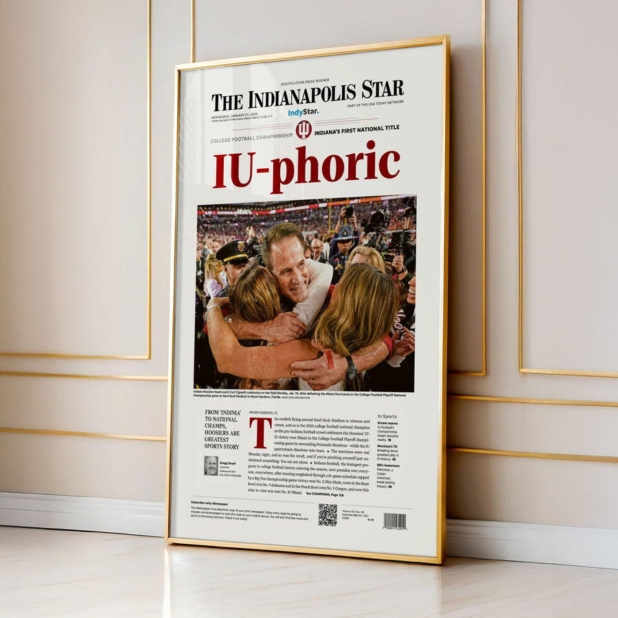 Indiana Football IU-PHORIC Front Page Wall Art