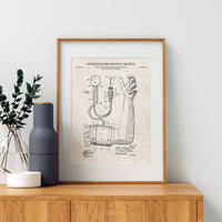 Blood Pressure Cuff Patent Wall Art - Vintage Paper