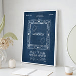 Monopoly Board Game Patent Wall Art