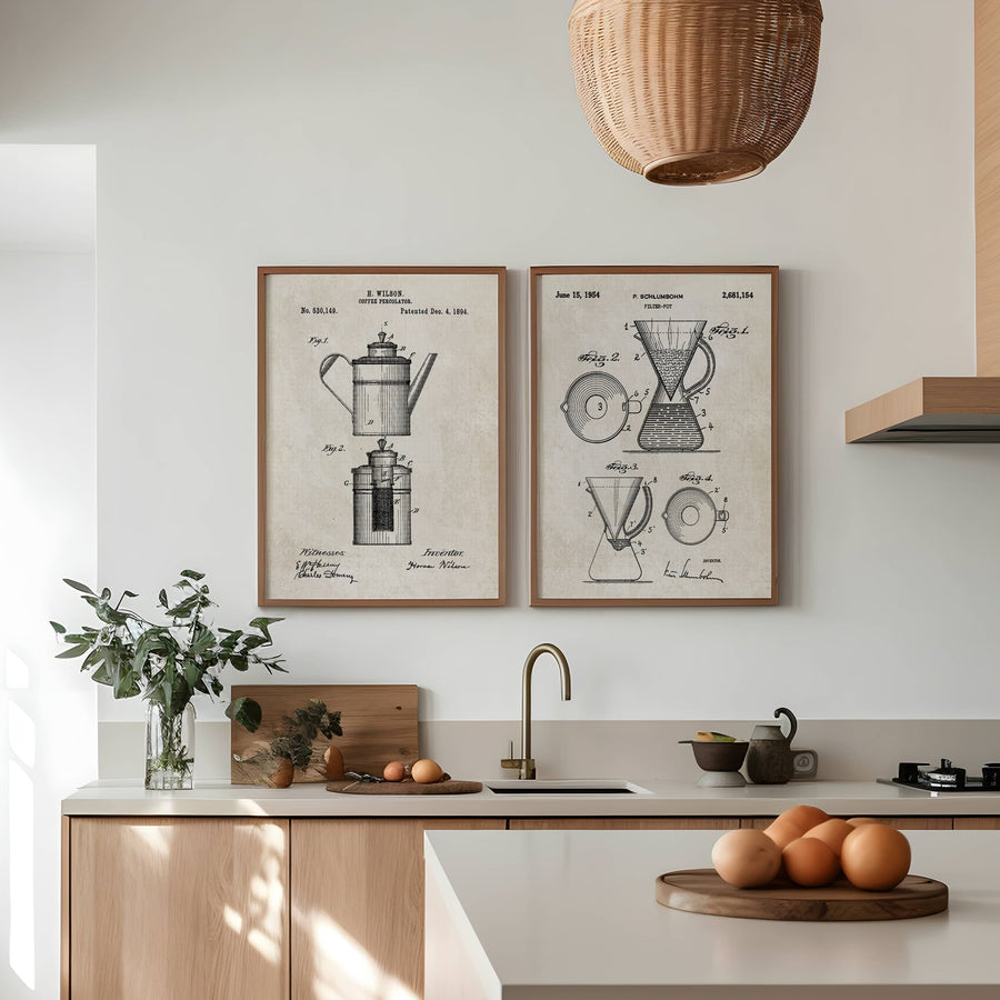 Coffee Percolator Patent Wall Art - Vintage Paper