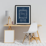 Monopoly Board Game Patent Wall Art
