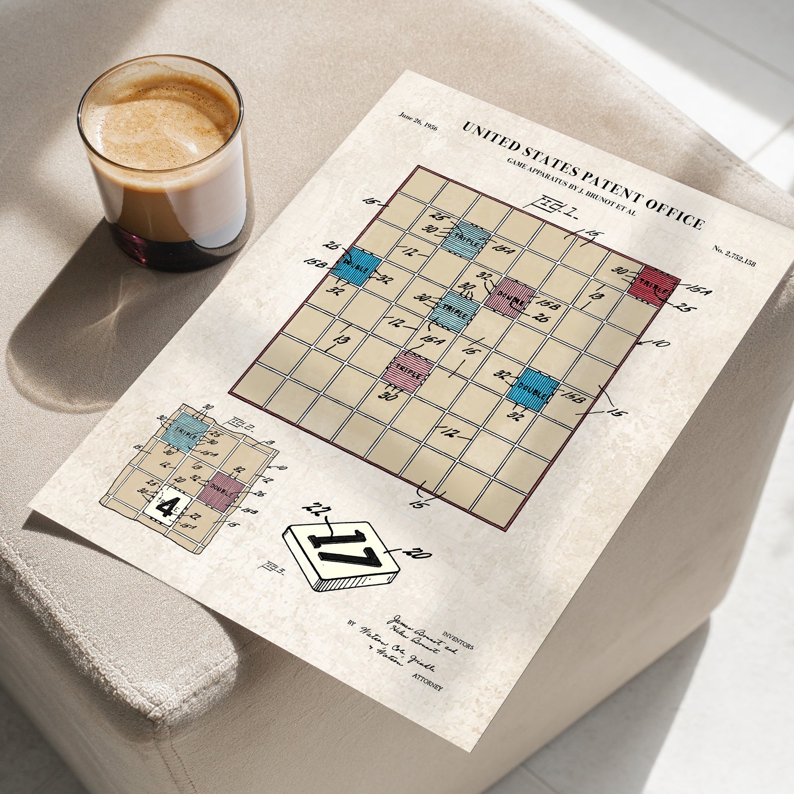 Vintage Scrabble Patent Art - Printable Digital Download – Pediment ...