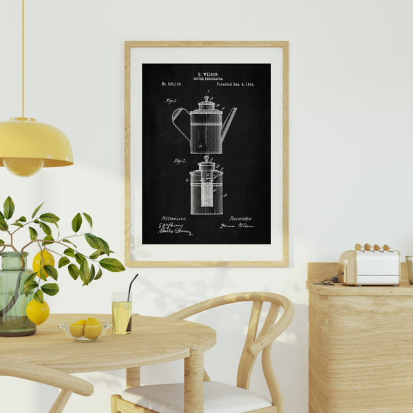 Coffee Percolator Patent Poster