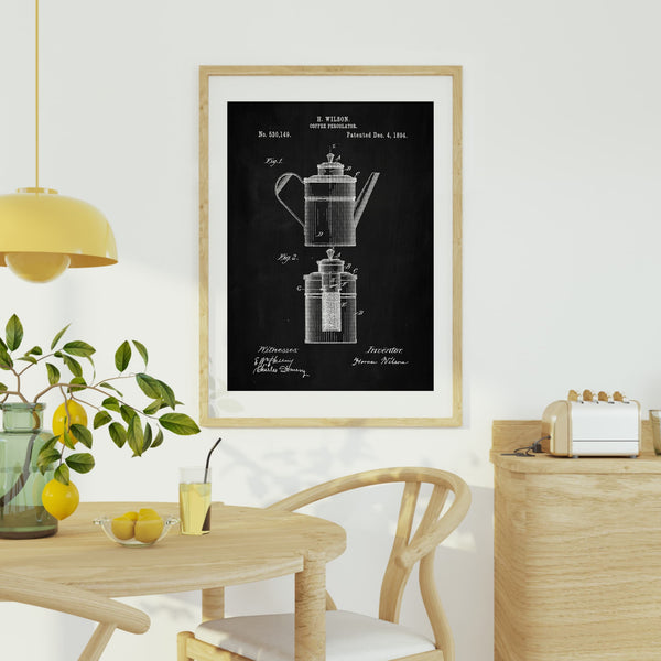Coffee Percolator Patent Poster