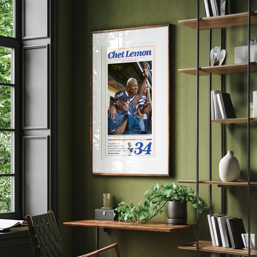 Chet Lemon Detroit Tigers Front Page Wall Art