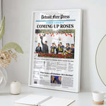 Michigan Coming Up Roses Rose Bowl Champs Front Page Wall Art